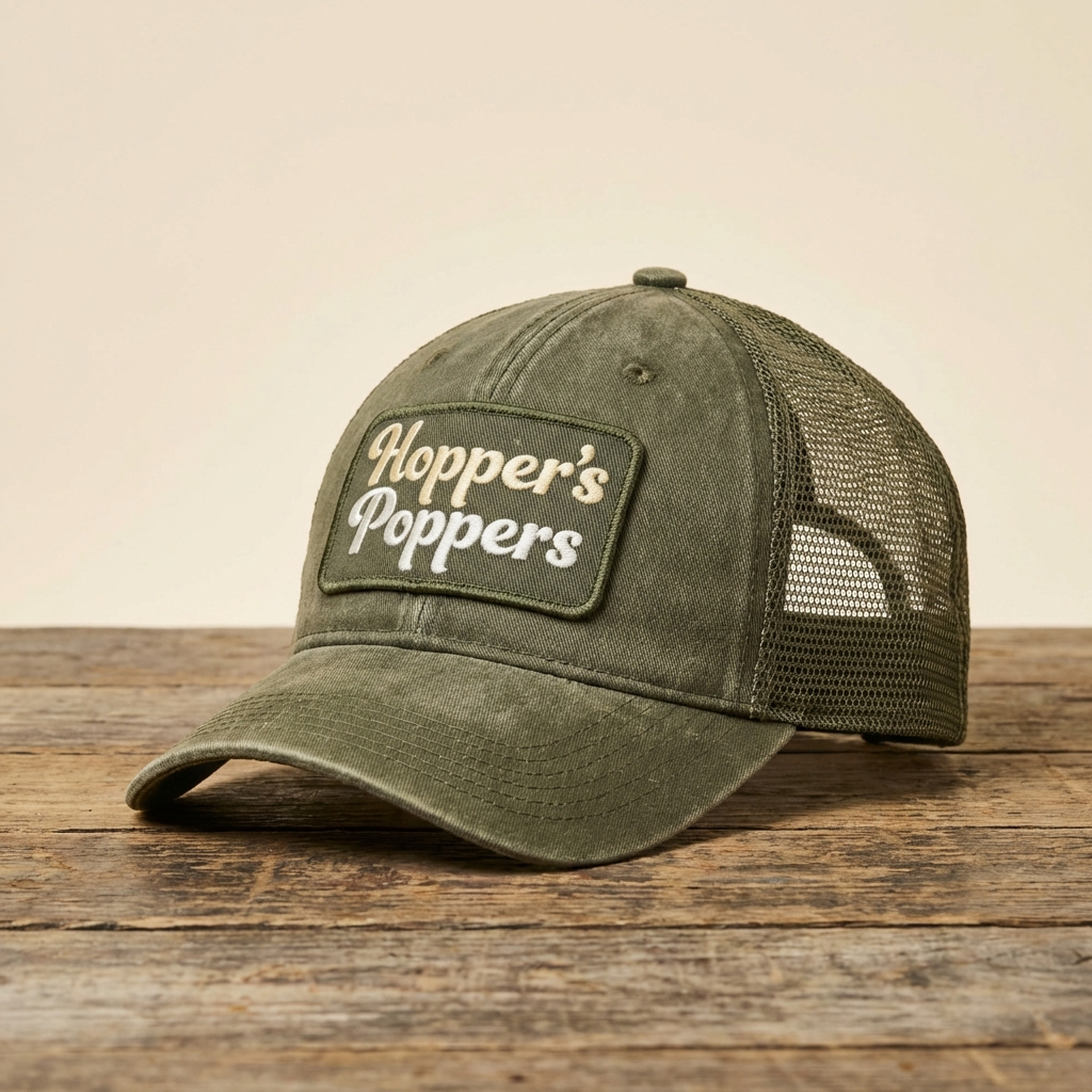 Olive Hopper's Poppers trucker cap